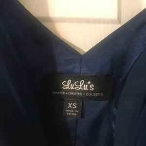 LULU navy floor length dress